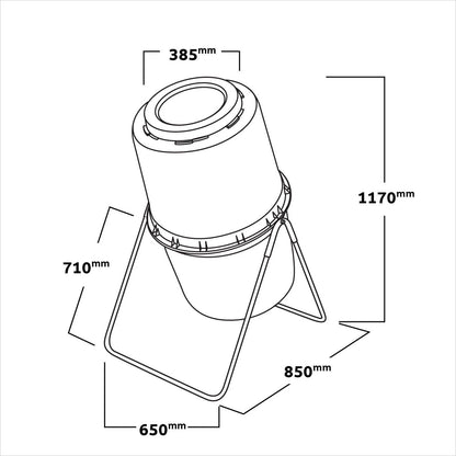 Tumbleweed 220L Compost Tumbler, Fast Composting, Vermin Proof, Australian Made