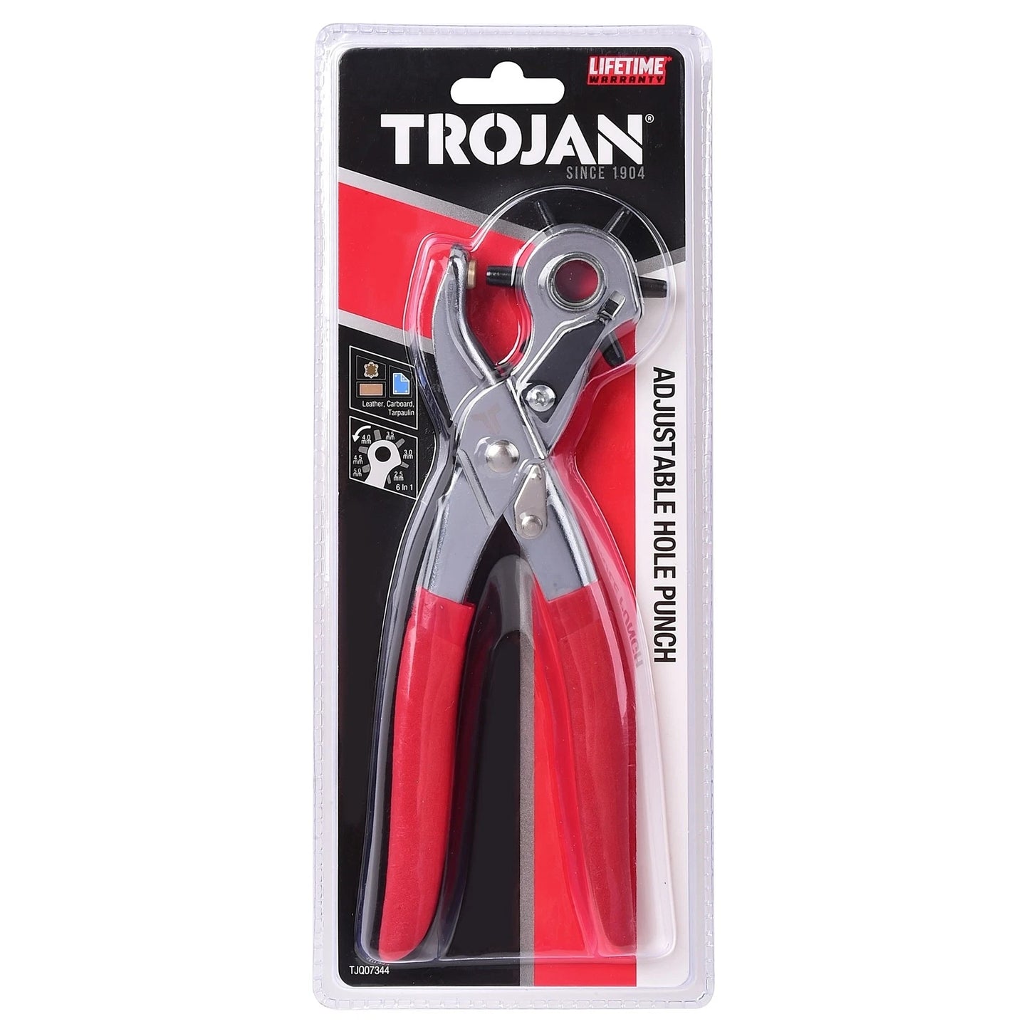 Trojan Adjustable Hole Punch - Versatile, Durable, Multi-Material, 2.5-5.0mm Sizes