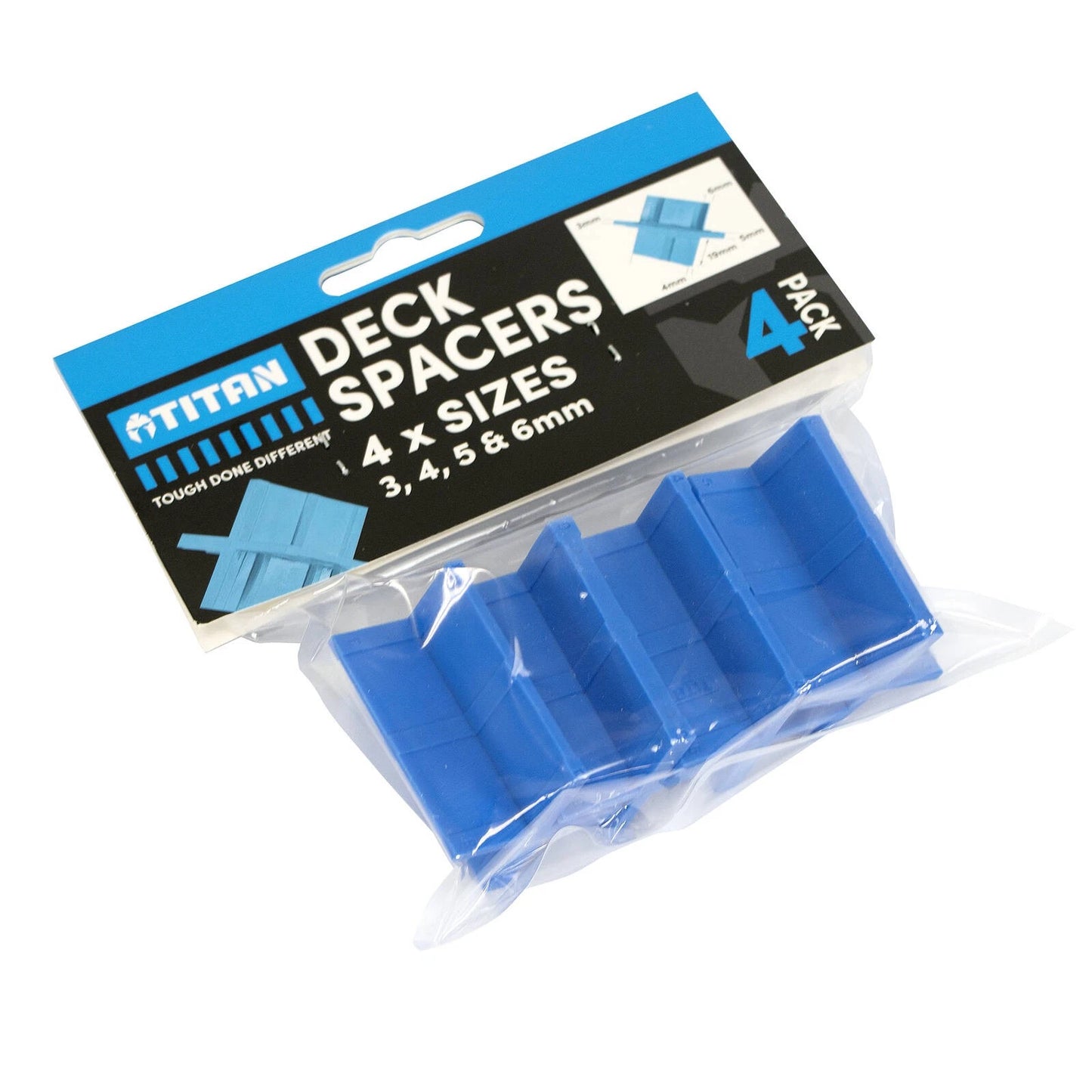 Titan Deck Spacers 4 Pack - Durable Plastic, Multiple Sizes, High Visibility