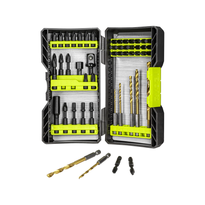Ryobi 50-Piece Impact Drill & Drive Set with Torsion Zone & Precision-Milled Tip