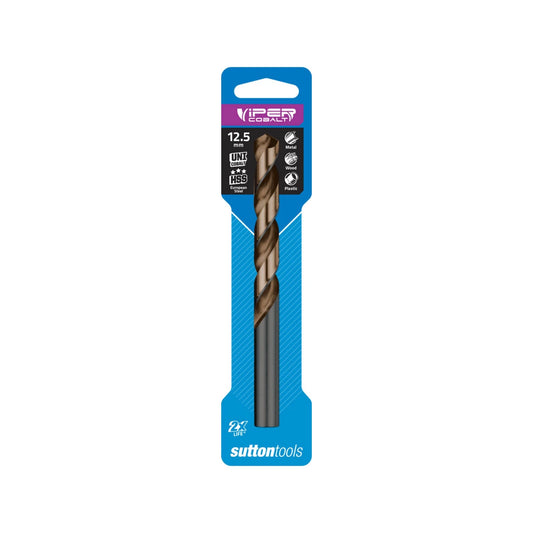 Sutton Tools 12.5mm Cobalt Jobber Drill Bit, 118° Split Point, Heat Resistant