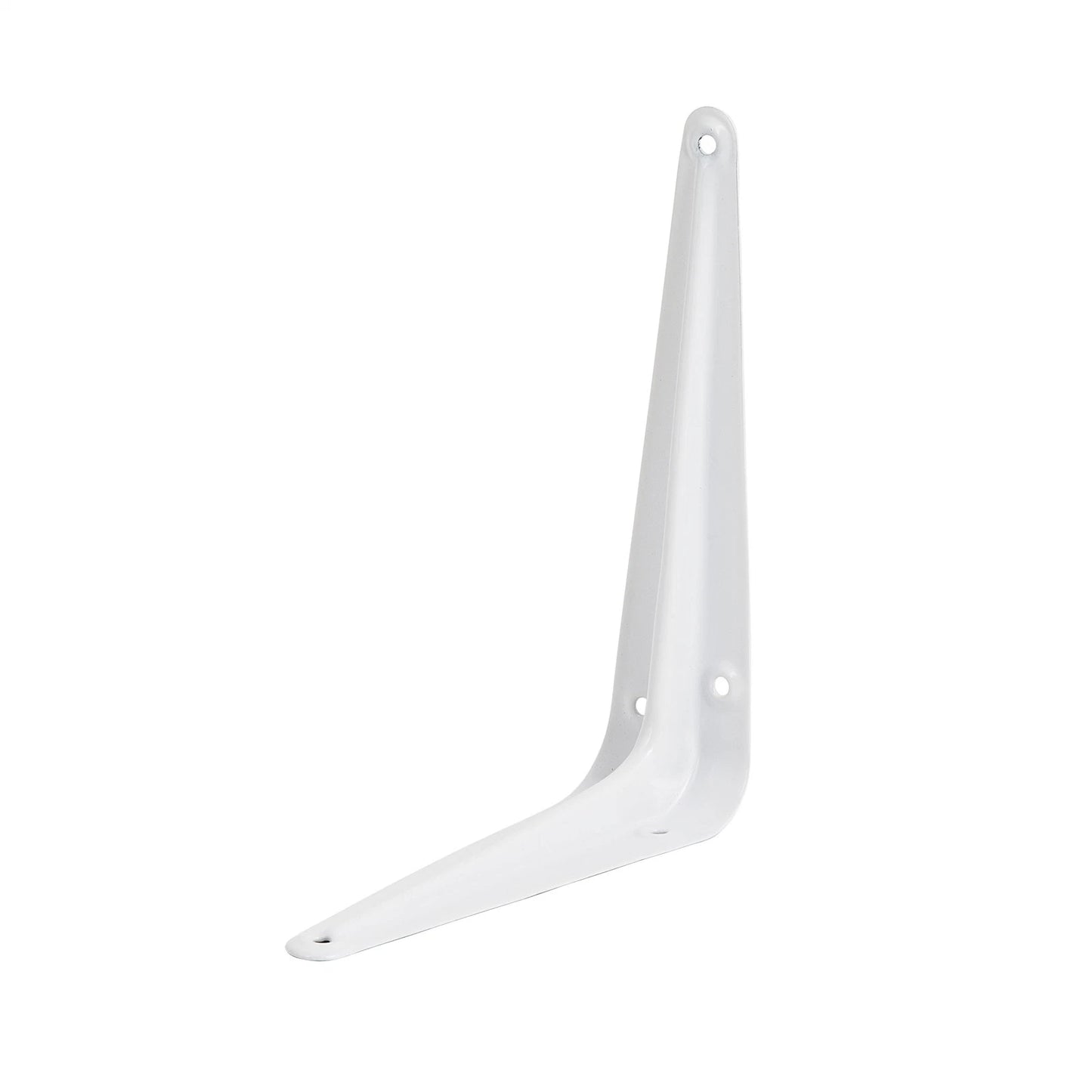 Zenith White Steel London Bracket 150x125mm, Light Duty, Ribbed, Powder Coated