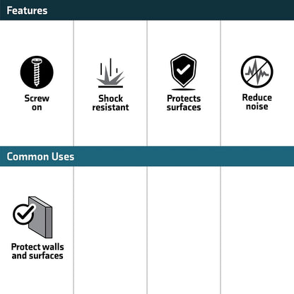 Surface Gard 22mm Brown Screw-In Pads - 4 pcs, Noise & Scratch Protection