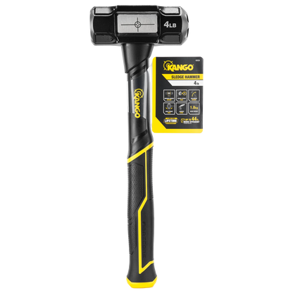 Kango 4lb Cross Strike Sledge Hammer - Dual Side Faces, Heat-Treated Steel, Balanced Design