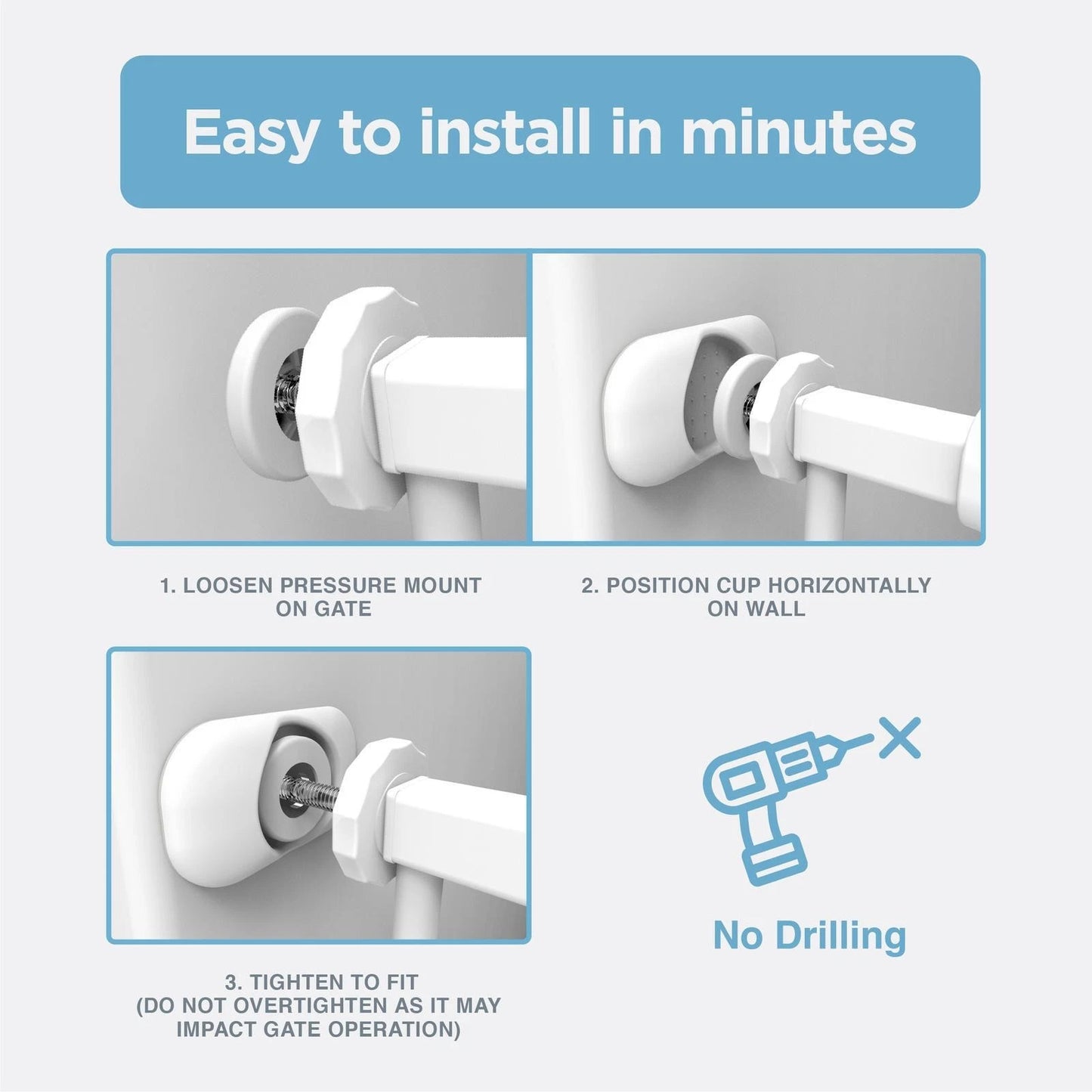 Perma Child Safety Baby Gate Wall Protectors 2 Pack - Soft Rubber, Ideal for Rentals