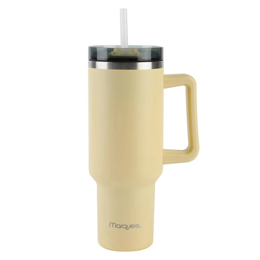 Marquee Yellow 1.2L Tumbler with Handle, Spill-Proof Lid, Double Wall Insulation
