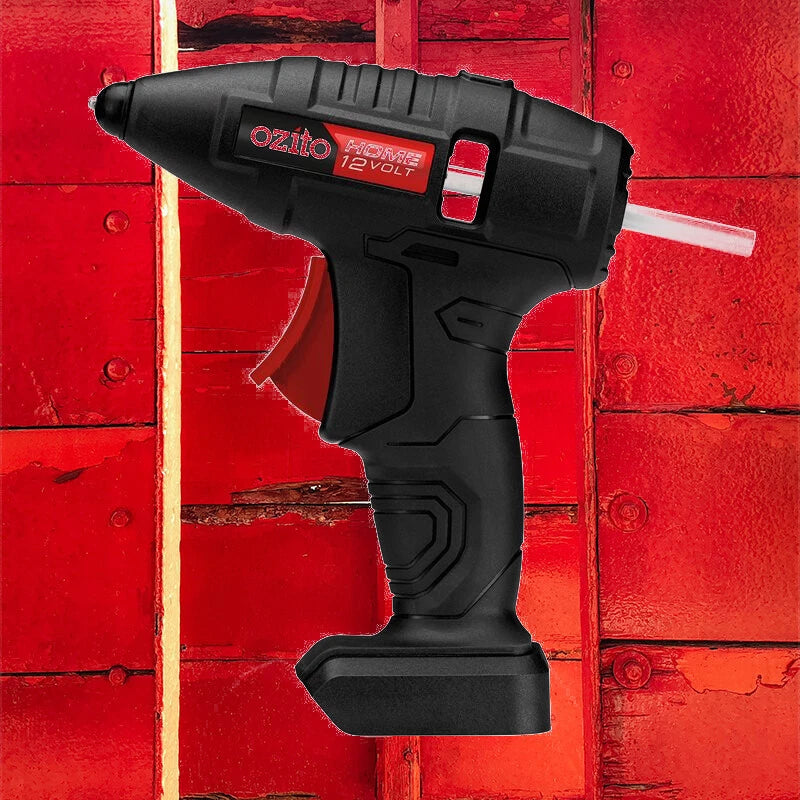 12V Glue Gun Skin Only, Compact & Durable, 7.2mm Sticks, Lightweight 0.24kg, Black/Red