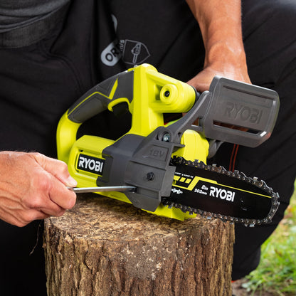 Ryobi One+ 18V Cordless 8" Pruning Chainsaw, Lightweight, No Oil Needed, Tool Only