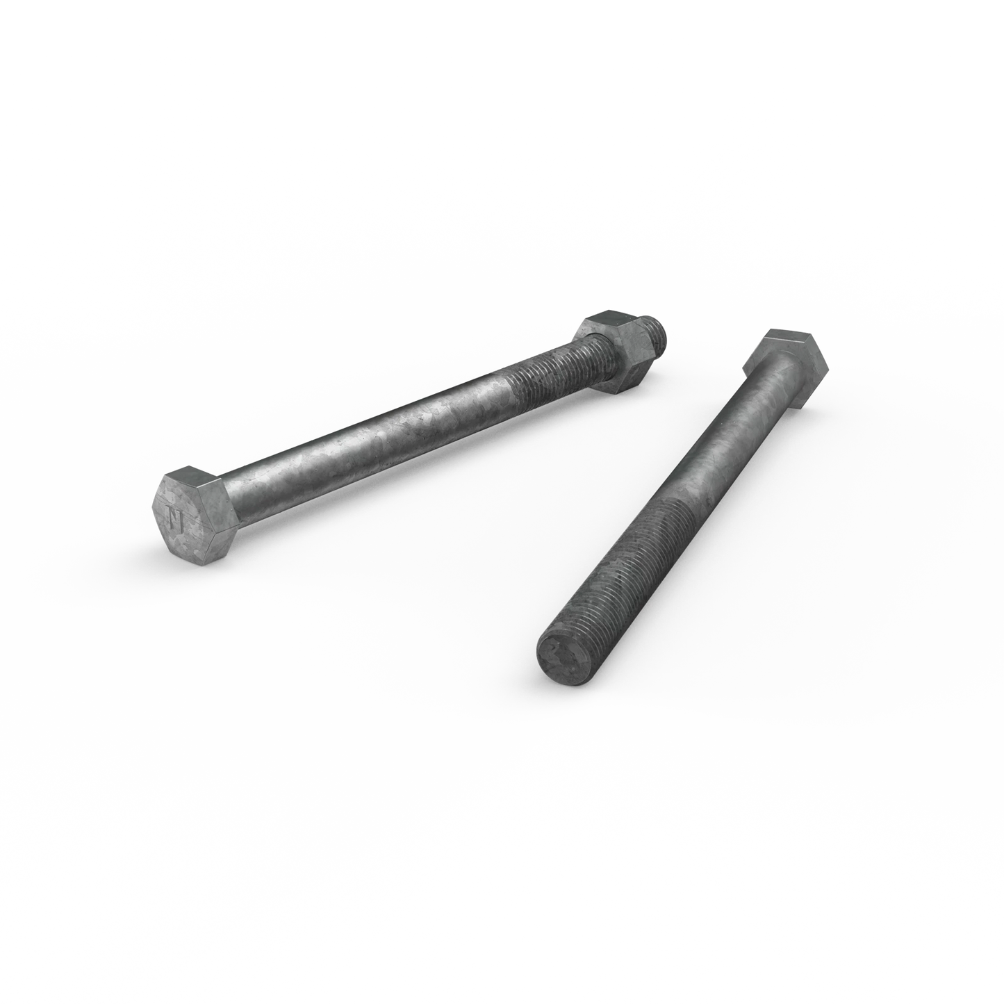 ZENITH M16 x 200mm Galvanised Hex Head Bolts & Nuts, Corrosion Resistant