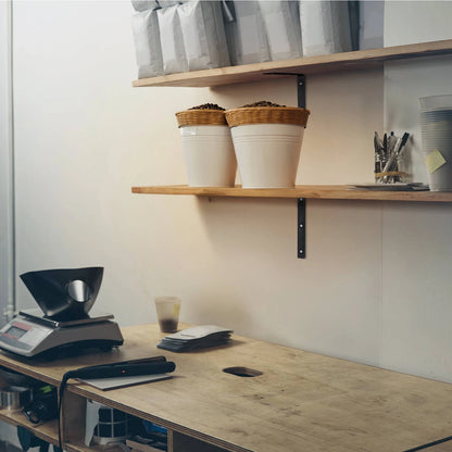 Carinya Heavy-Duty Black Angle Bracket 175x150mm, Stainless Steel, 100kg Load