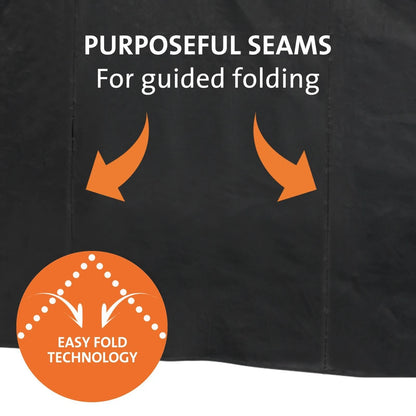 Jumbuck Black 6 Burner Hooded BBQ Cover, UV & Water Resistant, 175x65x100 cm