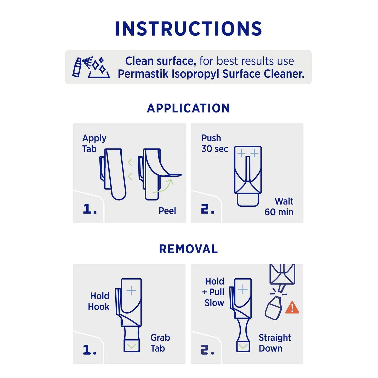 Permastik Utility Hooks Value Pack - 12 Pcs, Damage-Free, Easy Application, Various Sizes