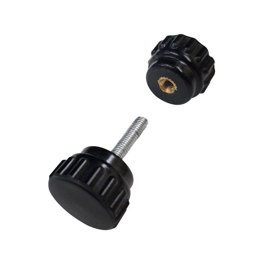 Richmond M4 x 20mm Black Knurled Head Nut and Bolt with Bakelite Head
