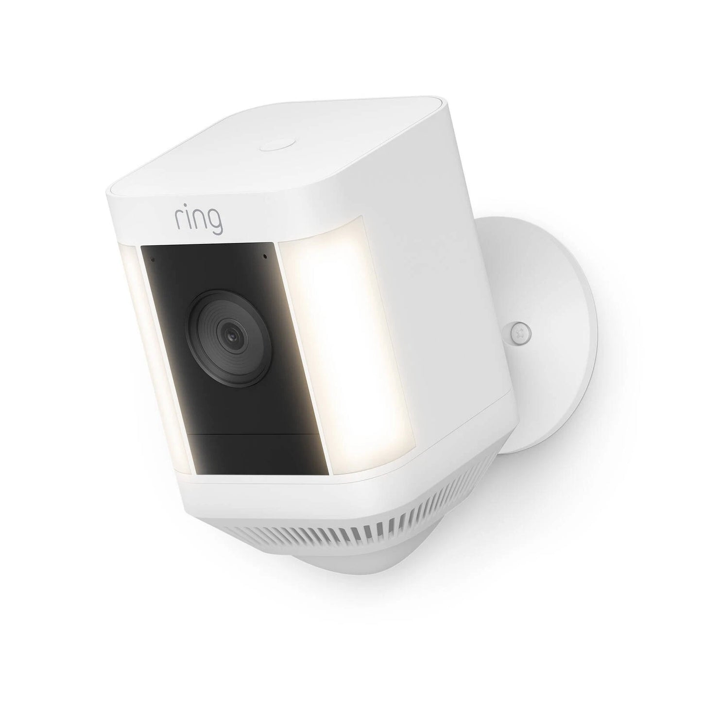 Ring Spotlight Cam Plus Battery White - Wireless HD Security Camera with Siren & LED Spotlights