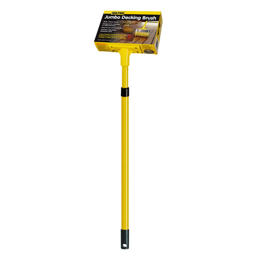UNi-PRO 175mm Jumbo Deck Brush with Adjustable Pole for Decking & Concrete