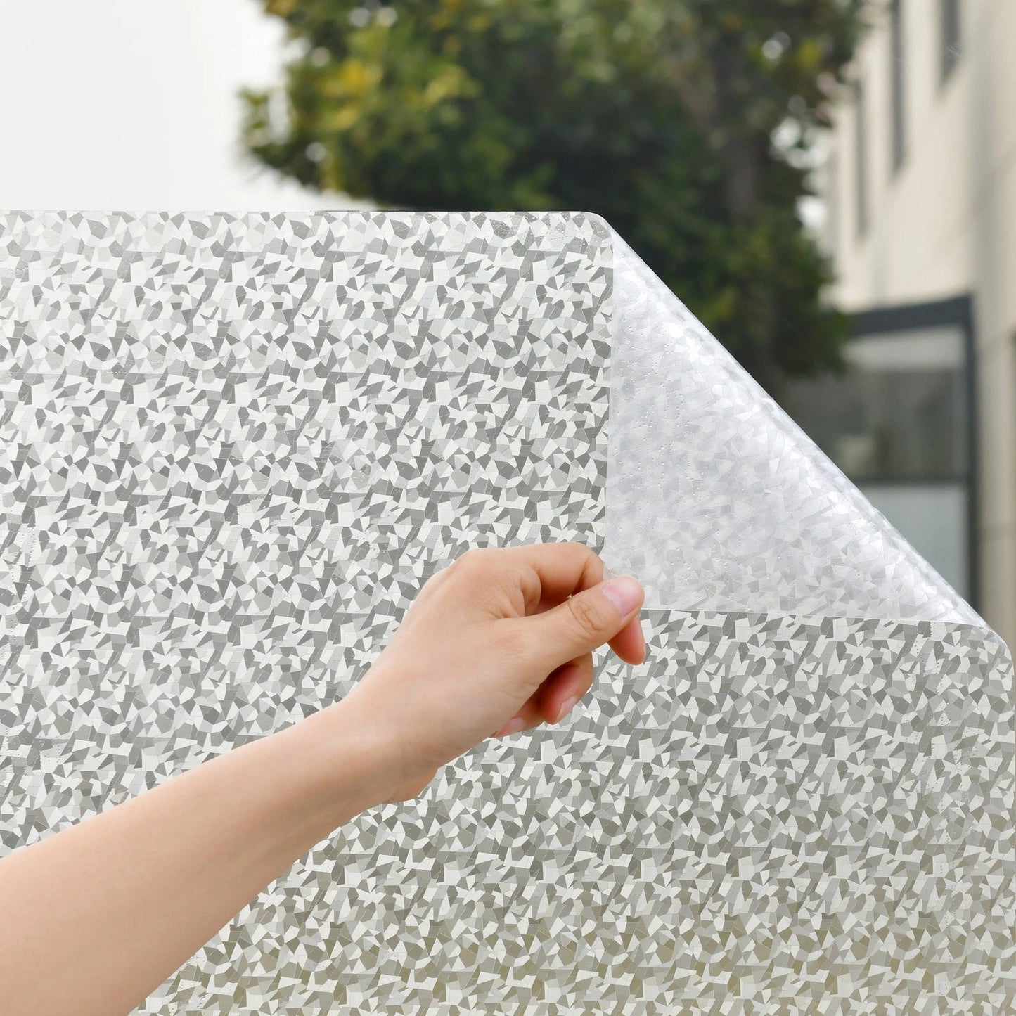 Pillar Crackle Static Window Film 0.9 x 2m, Privacy, Decorative, Heat & UV Reduction