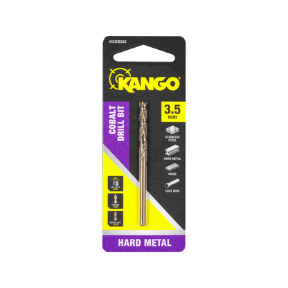 Kango 3.5mm Cobalt Drill Bit - Precision, Durability, Versatile for Tough Materials