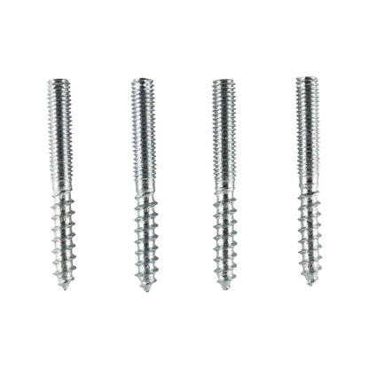 Everhang M6 x 48mm Zinc Plated Hanger Bolt 4 Pcs - Durable Steel, Corrosion Resistant