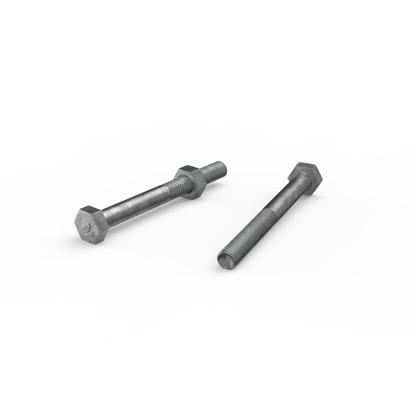 ZENITH M6 x 60mm Galvanised Hex Head Bolts & Nuts, Corrosion Resistant