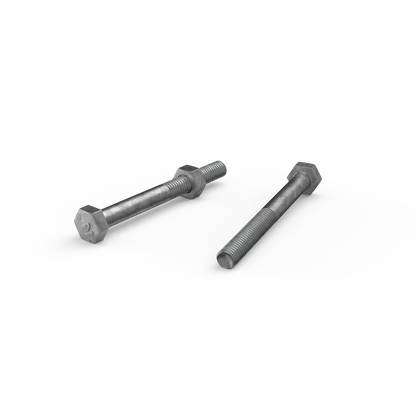 ZENITH M6 x 60mm Galvanised Hex Head Bolts & Nuts, Corrosion Resistant