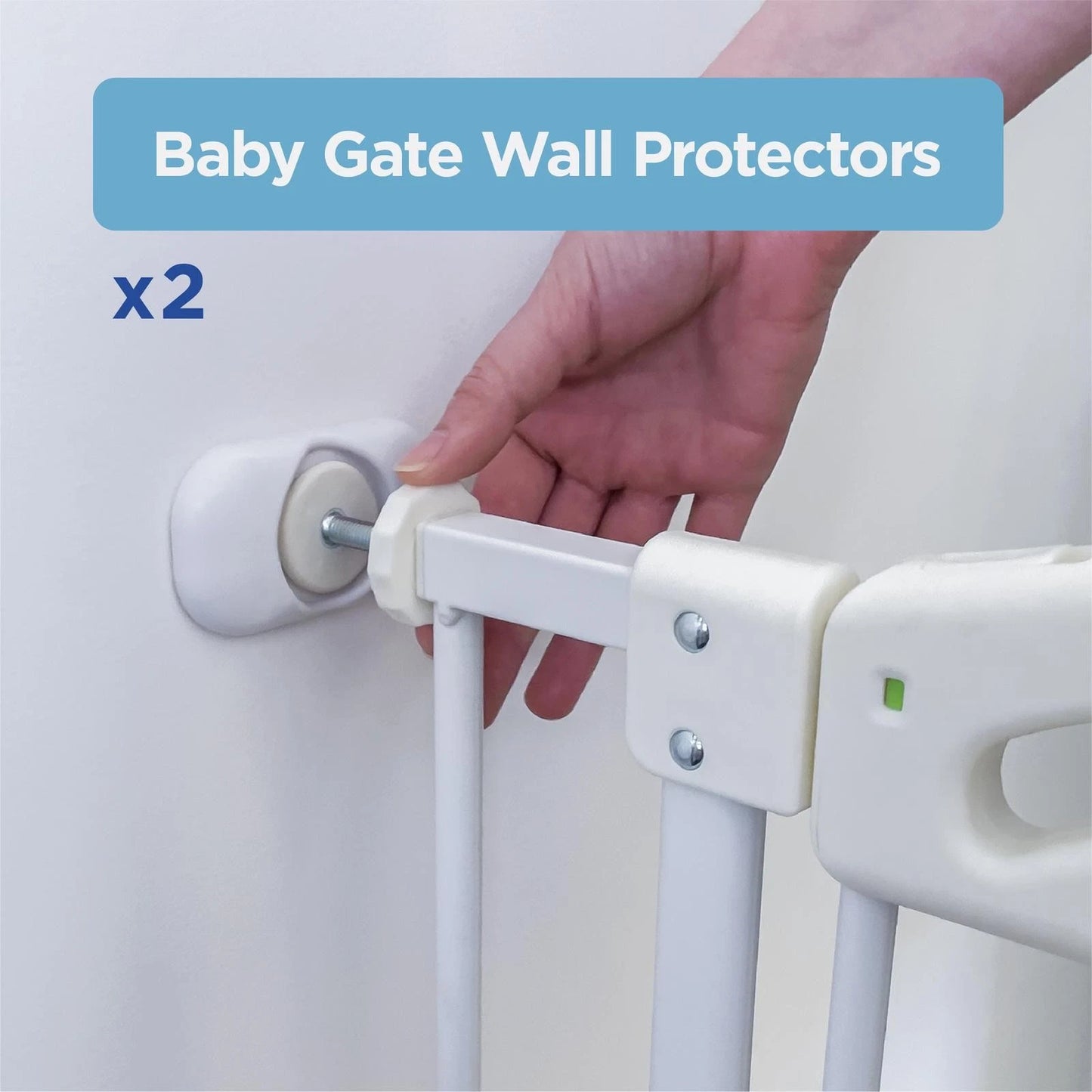 Perma Child Safety Baby Gate Wall Protectors 2 Pack - Soft Rubber, Ideal for Rentals