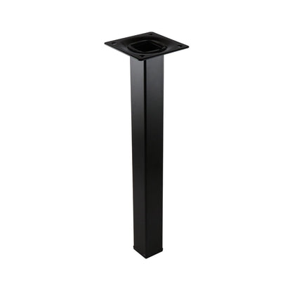 Adoored Black Steel Square Tube Furniture Leg 25x25x250mm - Modern, Durable, Easy Install