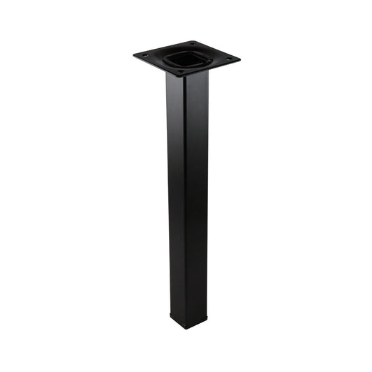 Adoored Black Steel Square Tube Furniture Leg 25x25x250mm - Modern, Durable, Easy Install