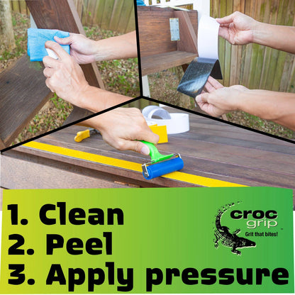 Croc Grip Black Heavy Duty Anti-Slip Tape 5m x 50mm, P5 Slip Rating, Indoor/Outdoor Use
