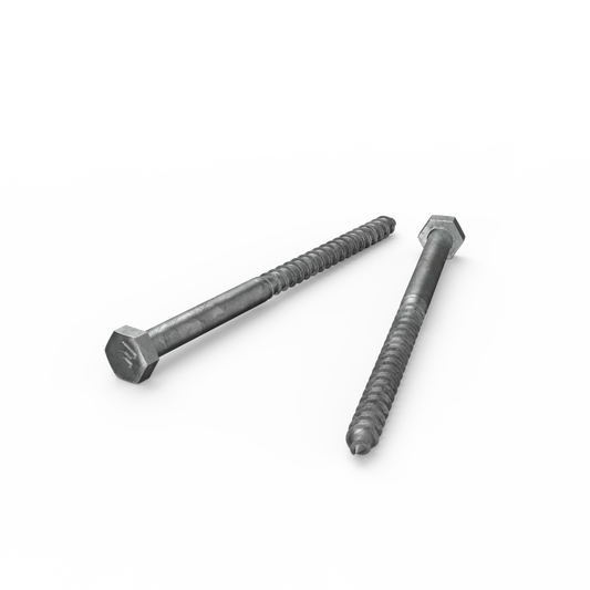 ZENITH M6 x 100mm Galvanised Hex Head Coach Screws - Heavy-Duty, Corrosion Resistant