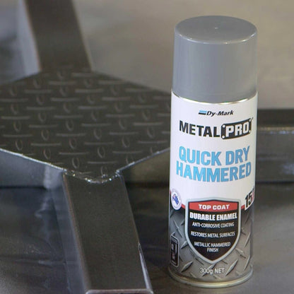 Dy-Mark MetalPro Charcoal Quick Dry Hammered Enamel, 300g, Durable Anti-Corrosive Finish