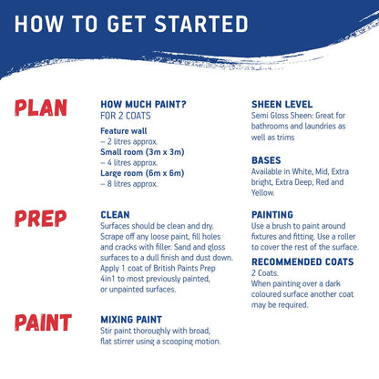 British Paints 10L White Semi Gloss Interior Paint, Clean & Protect, Low Odour, 8 Year Mould Guarantee