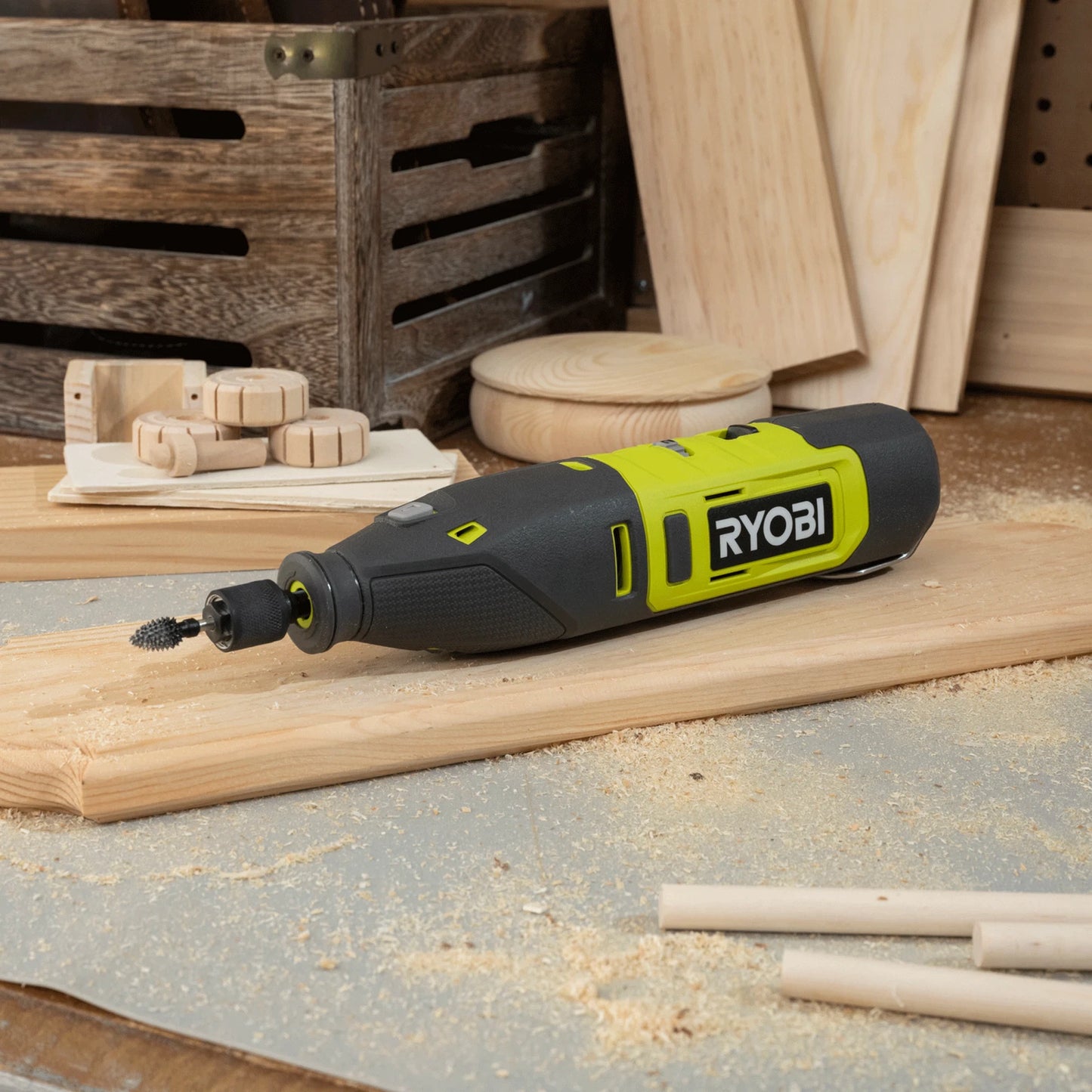 Ryobi Rotary Coarse Flame Burr, Carbide Coated, High RPM, USA Made