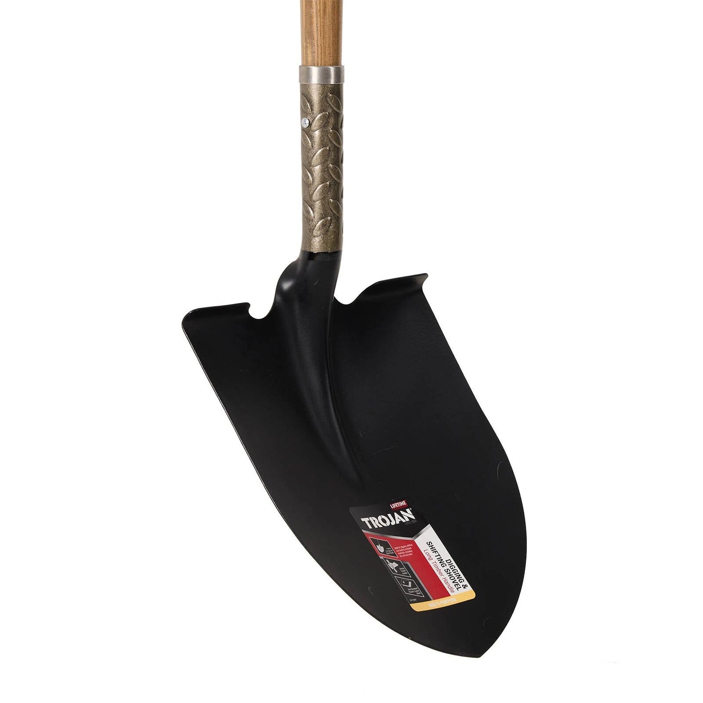 Trojan Round Mouth Shovel Long Handle Carbon Steel Blade Lifetime Guarantee