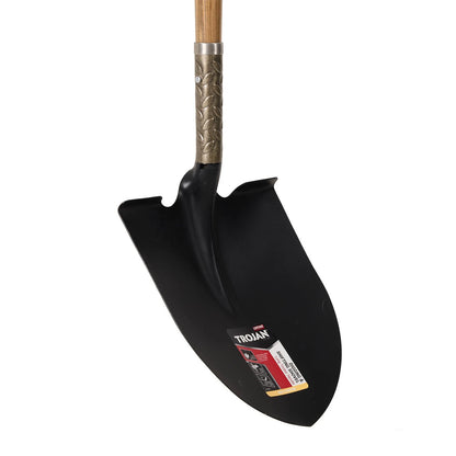 Trojan Round Mouth Shovel Long Handle Carbon Steel Blade Lifetime Guarantee