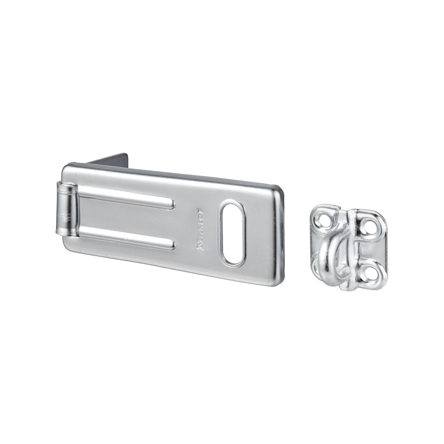 Master Lock 89mm Hard Wrought Steel Hasp & Staple, Weather-Resistant, Silver