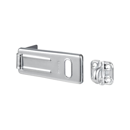 Master Lock 89mm Hard Wrought Steel Hasp & Staple, Weather-Resistant, Silver