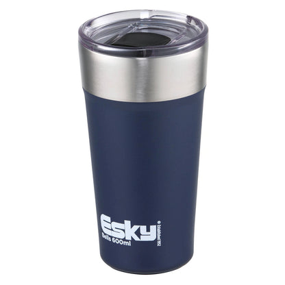 Esky 600ml Coffee Tumbler - Stainless Steel, Double Wall, Splashproof Lid, Built-in Bottle Opener