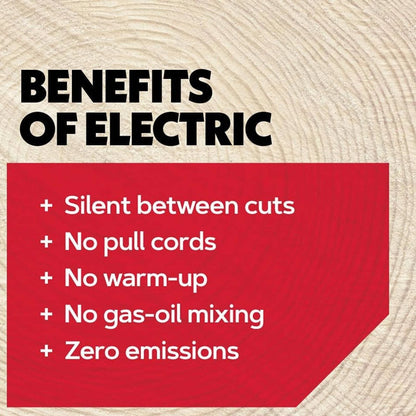 Oregon Self Sharpening Electric Chainsaw, 2400W, 18" Bar, Tool-less Tensioning