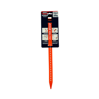 Grunt Versa Strap 20mm x 60cm Orange - Flexible, Tough, Reusable, Non-Marking
