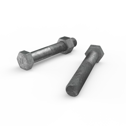 ZENITH M16 x 100mm Galvanised Hex Head Bolts & Nuts, Corrosion Resistant, AS Compliant