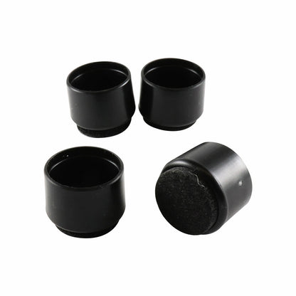 Surface Gard 19mm Black Felt Chair Tips 4 Pcs - Easy Install, Floor Protection
