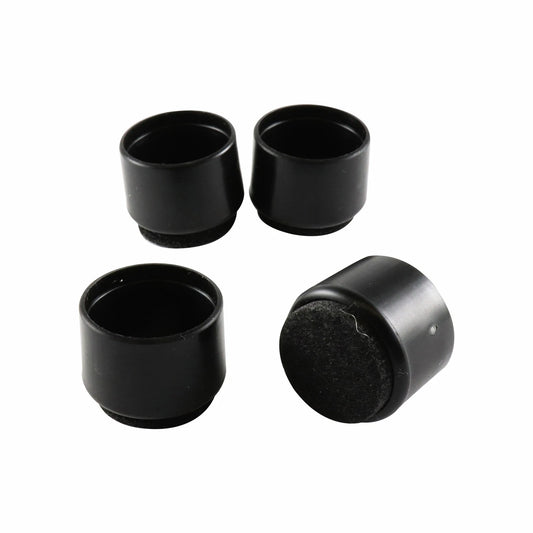 Surface Gard 19mm Black Felt Chair Tips 4 Pcs - Easy Install, Floor Protection