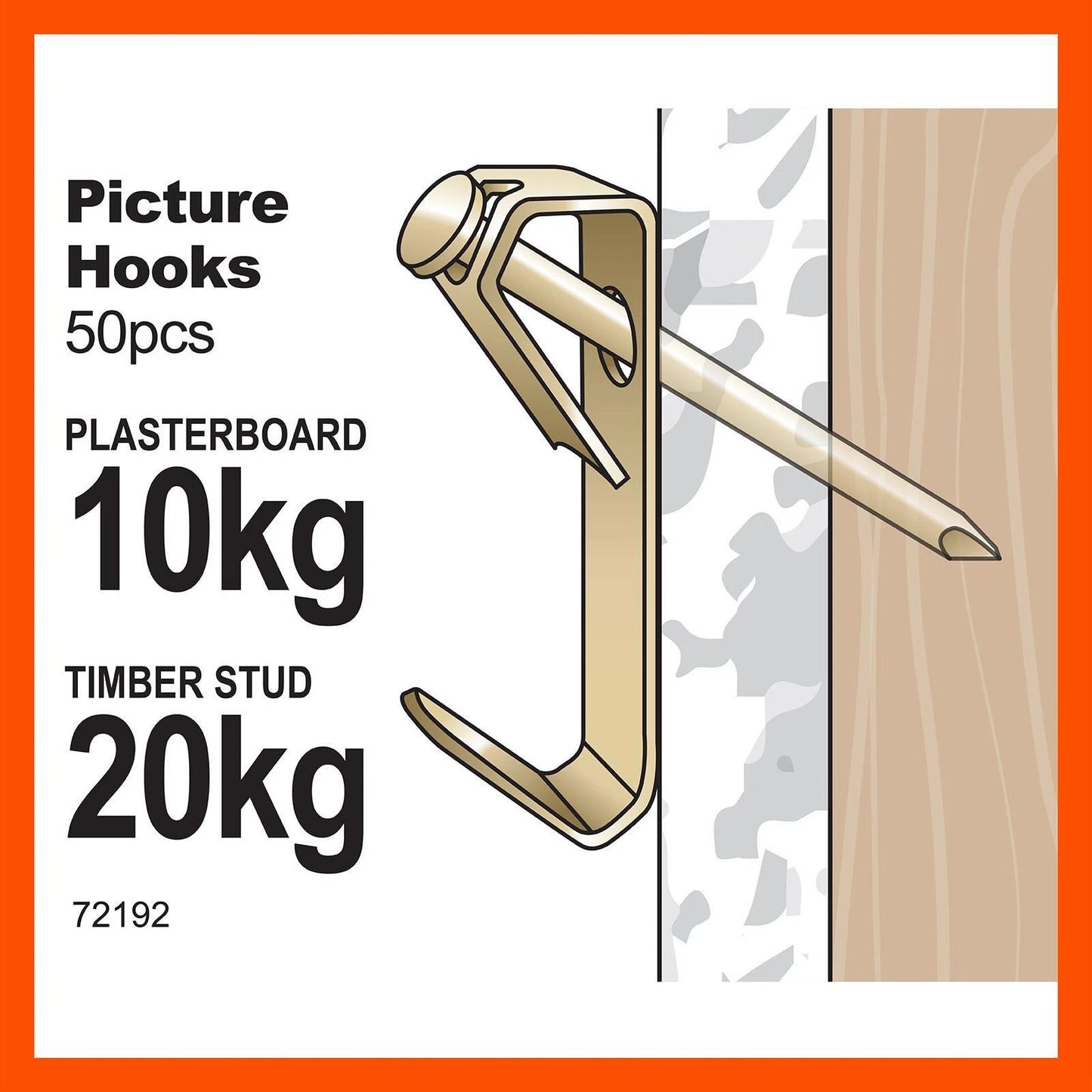 Everhang 20kg Brass Angle Drives, 50 Pack - Strong Load Capacity, Easy Install, Brass Finish