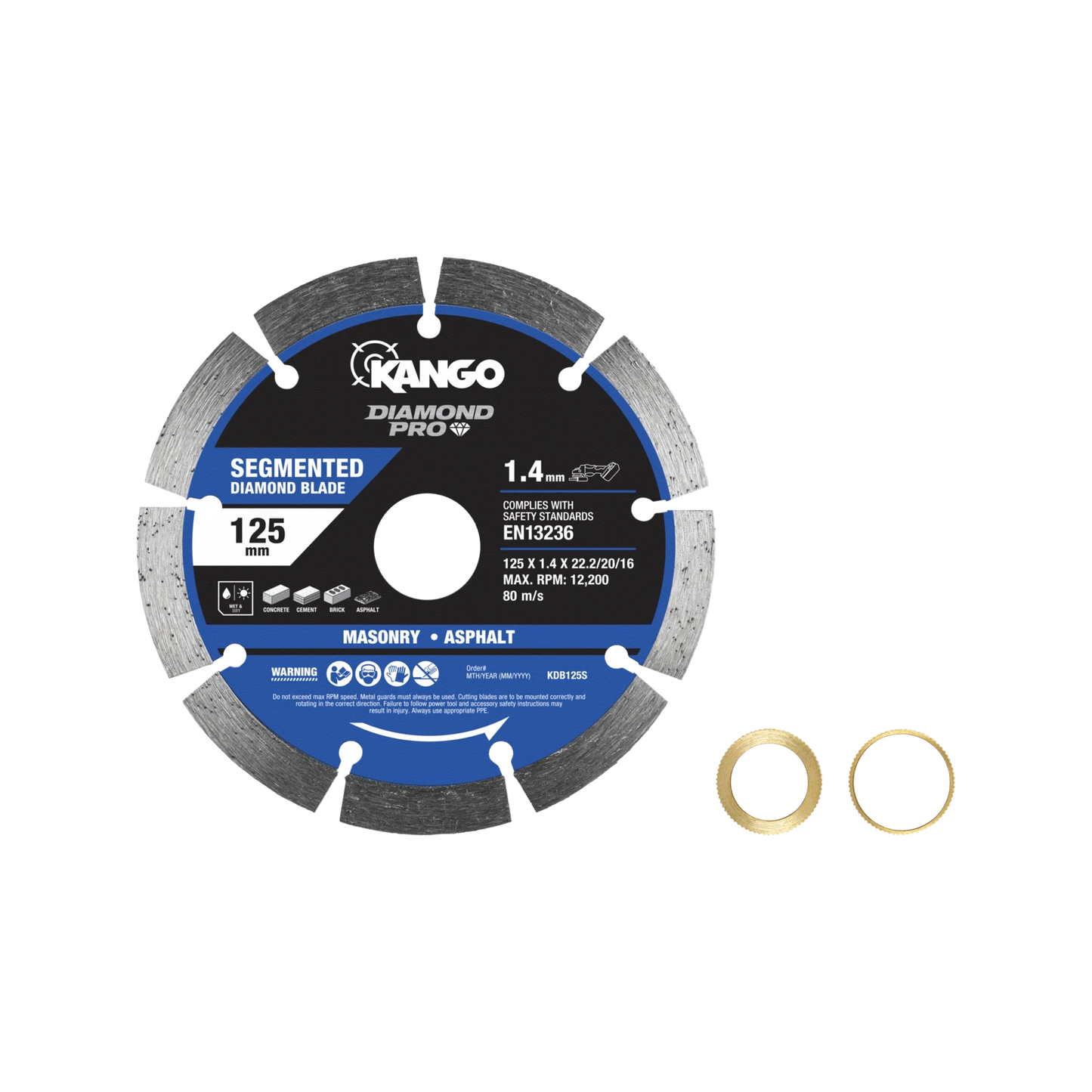 Kango 125mm Segmented Diamond Saw Blade for Concrete, Brick, Granite - Durable & Efficient