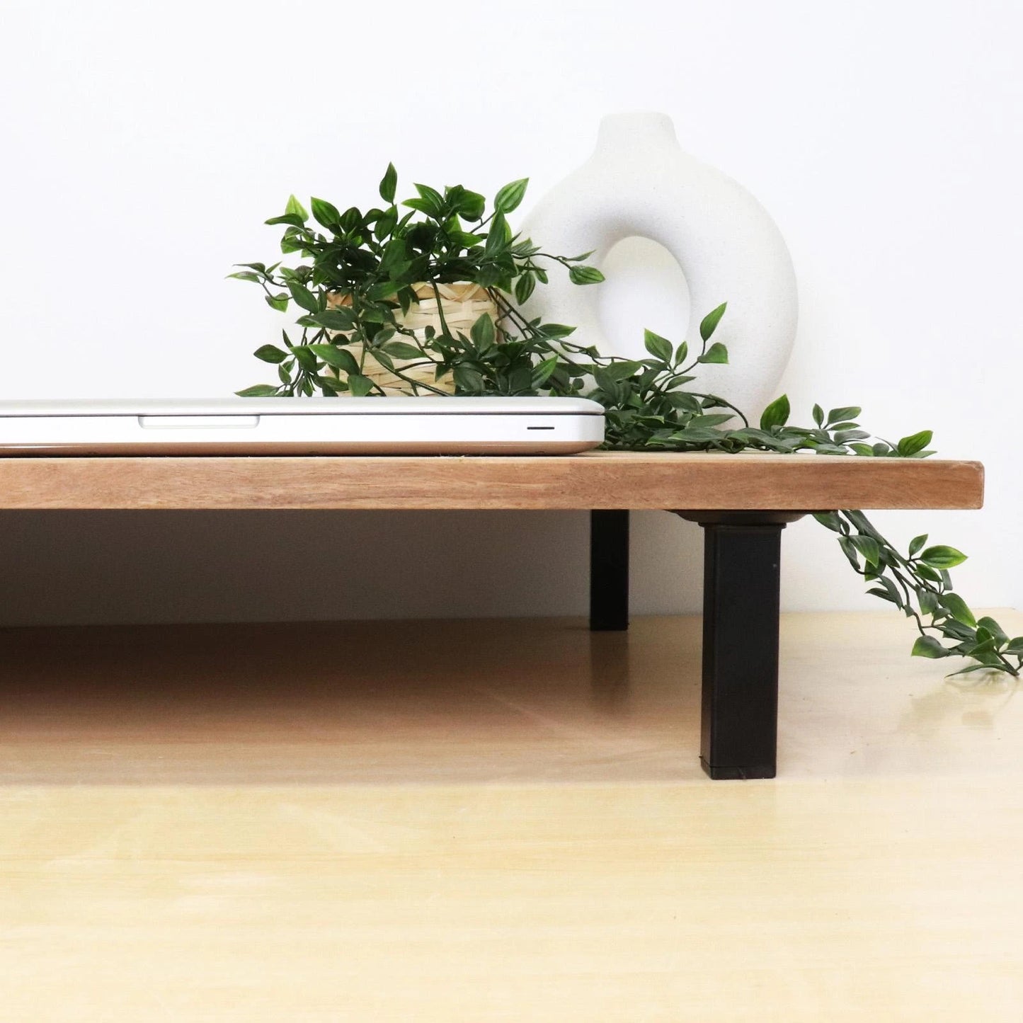 Adoored Black Steel Square Tube Furniture Leg 25x25x100mm Durable Modern Design