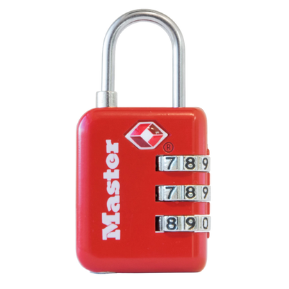 Master Lock 30mm TSA-Approved Luggage Combination Padlock, Durable Metal, Keyless Security