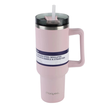 Marquee Pink 1.2L Tumbler with Handle, Spill Proof Lid, Double Wall Insulation