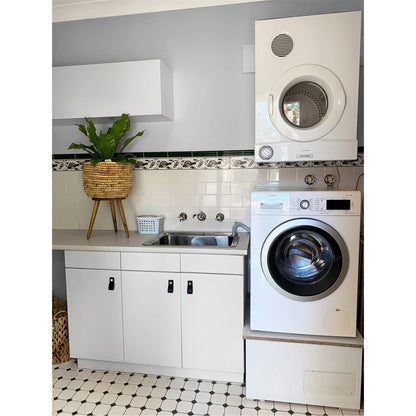 Lane Black Leather Handle - Stylish, Versatile Door & Drawer Hardware, Easy Install