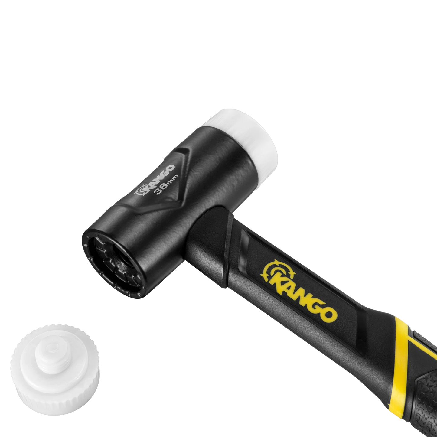 Kango 38mm Soft Face Mallet with Interchangeable Nylon Faces and Wedged Handle Design