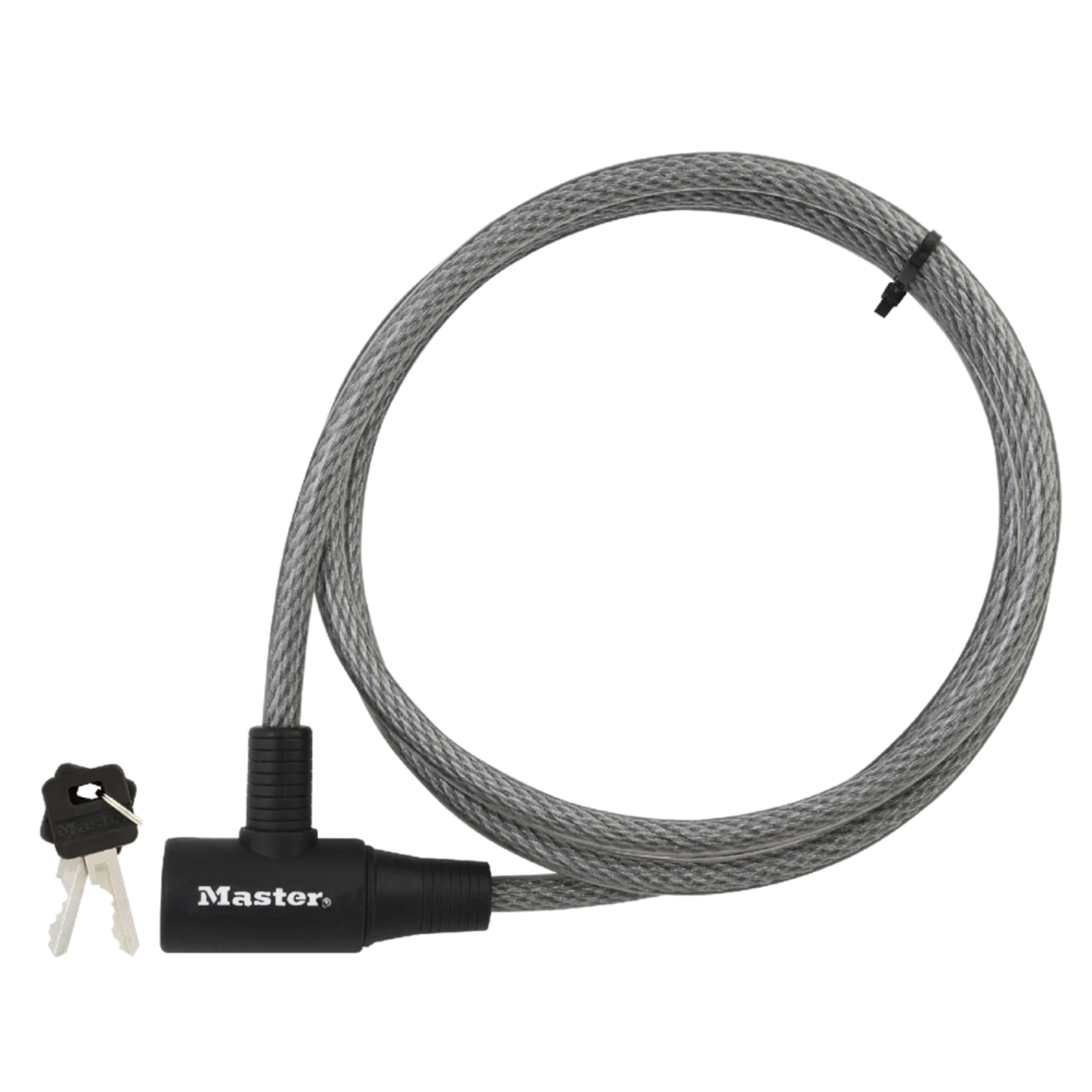 Master Lock 10mm x 1.8m Keyed Cable Lock, Braided Steel, Vinyl Coated, Secure Ladders & Gates